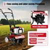 Tiller Cultivator, Powerful 14-Inch 52CC Garden Tiller Cultivator with Air-Cooling,