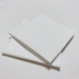 White Handkerchiefs, Plain, 17.3 inches (44 cm), Set of 5, Cambric, 100% Cotton, Dyed, Embroidery, Drawing Handkerchief, Bandana, Lunch Box, Wrapping, Graduation, Made in Japan, 17.3 inches (44 cm), 5