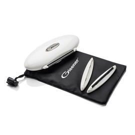 GLEENER Compact Fabric Shaver & Lint Brush | Battery-Free Ultimate Travel Pilling Remover | Adjustable Depiller for Clothing & Furniture (White in Retail Printed Box)