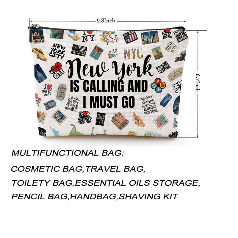 XYZONE Mix Makeup Bag, white, New York