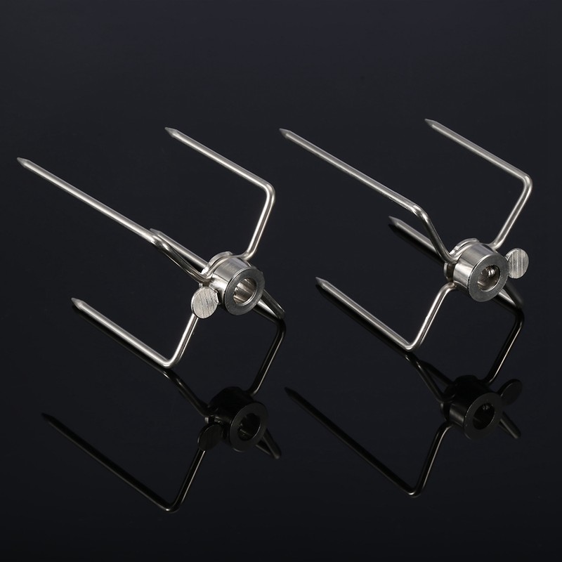 2PCS Multifunctional Stainless Steel BBQ Fork Grill Fork Roast Spit