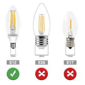 Ganiude E12 Dusk to Dawn Light Bulbs Outdoor, C35 B11 5W 60W Equivalent 500LM 2700K Warm White Photocell Sensor Filament Candelabra Bulbs, Auto ON/Off Edison Outdoor Bulbs for Garage, Porch, 6 Pack
