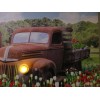 Ford Rusty Farm Truck Print Lighted LED Headlights Ford Truck