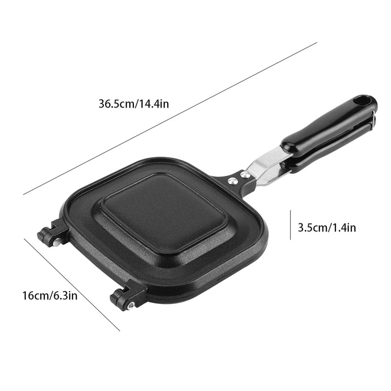 Double-Sided Multifunction Fry Pan Sandwich Toaster Breakfast Maker Nonstick Baking