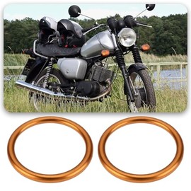 8-Piece Exhaust Gaskets Compatible with MZ TS ES ETS ETZ 150 125 1962-1978 Copper Gaskets 43 x 35 mm