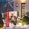 Christmas Garden Flag Welcome Xmas Chicken Winter Holiday Decorations Burlap