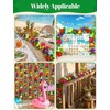 2 Pcs Tropical Hibiscus Flower Garland, 7 FT Artificial Monstera