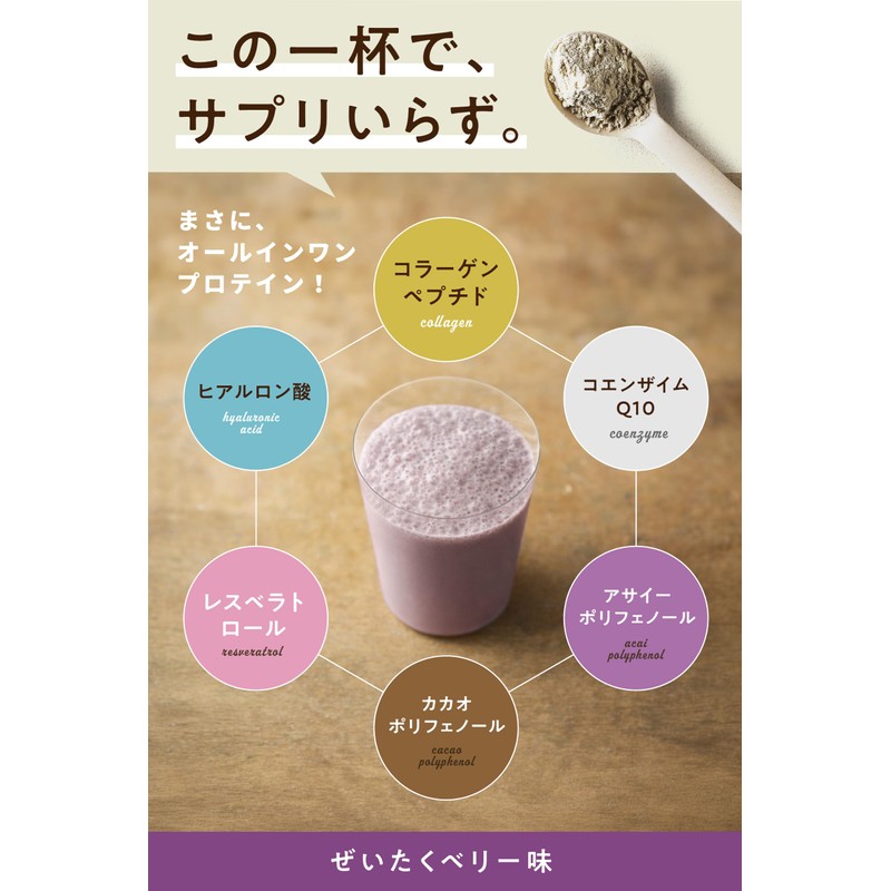 Tamachan Shop Protein Wallet, W Protein (Whey & Soy), No