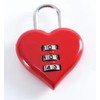 Combination Lock, Heart Shape 3 Digital Password Padlock, Mini Outdoor