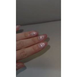 [Highly recommended hand heart magnet gel] Lovely heart magnet nail tips  - Almond flat fit / [강추열손하트자석젤] 러블리 하트자석 네일팁  - 아몬드 평평핏