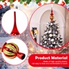 CAREDGO Christmas Tree Topper Red Christmas Tree Topper Champagne 23