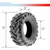 VroomSteel Set of 2 All-Terrain Tires 25x8-12 ATV Tires, 12