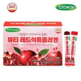 Gangwon Foods Beauty Red Pomegranate Collagen 22g, 30 packets / 강원식품 뷰티 레드석류콜라겐 22g 30포