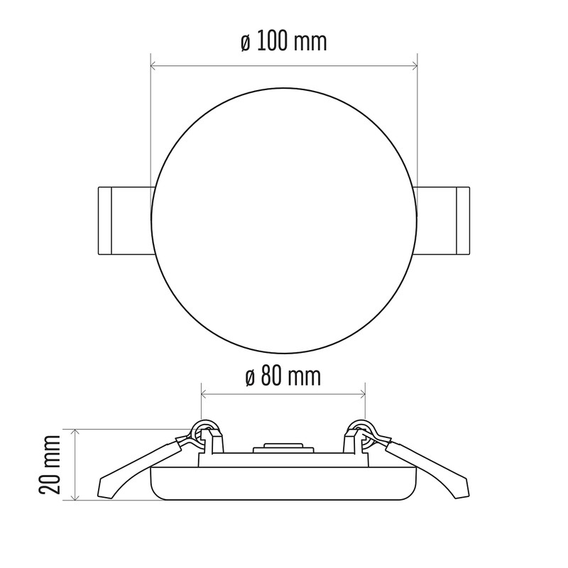 EMOS LED Panel Recessed Light 7.5 W, Extra Flat 650