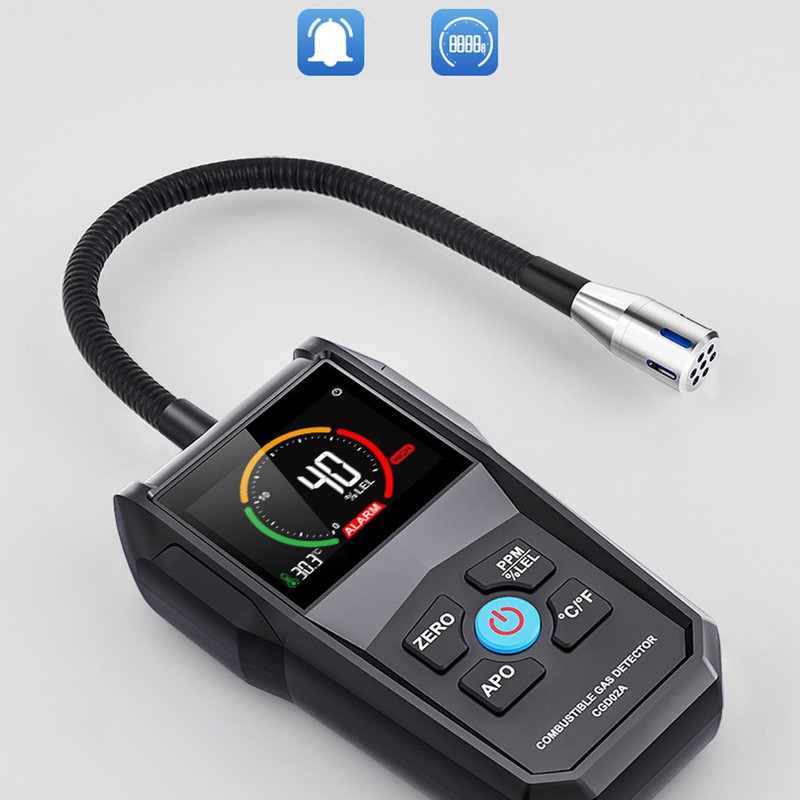 Combustible Gas Detector 50‑50000PPM LCD Display Screen Portable Gas Leak