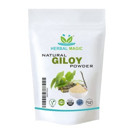 Herbal Magic's Pure & Natural Giloy Powder, for Super Smoothies, Shakes, soups - Premium Quality Powder - Free from Fillers & Preservatives - 100g
