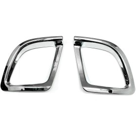 RCYK For 2014-2018 Toyota Highlander Chrome Rear Bumper Fog Light Decor Cover Trim