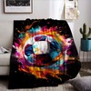 Football Cuddly Blanket for Children, Sports Football Sofa Blanket, Microfibre
