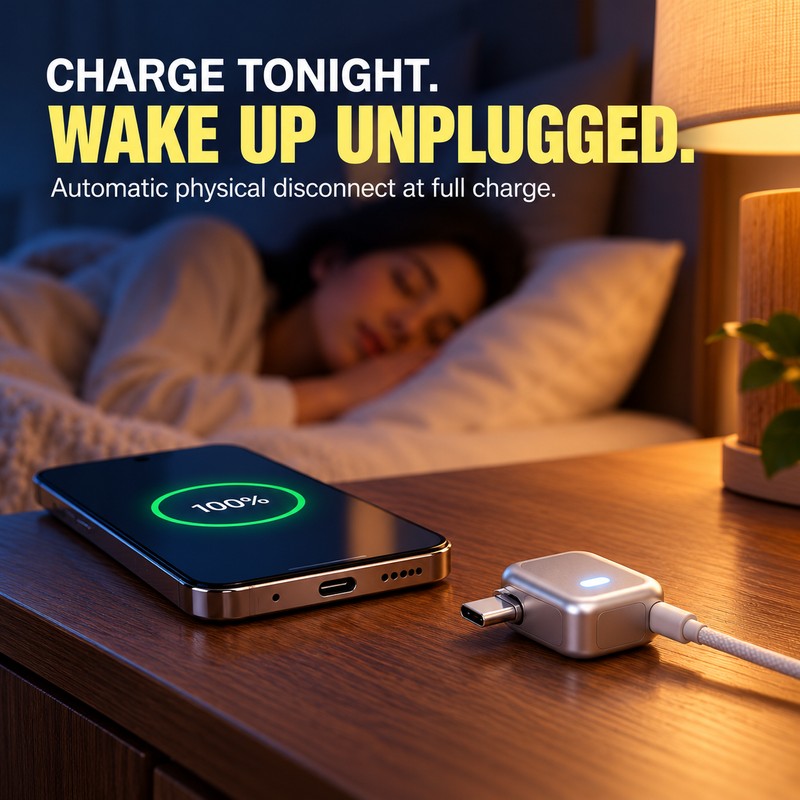 140W USB-C Auto-Disconnect Charging Adapter for Type-C Devices – Full-Charge
