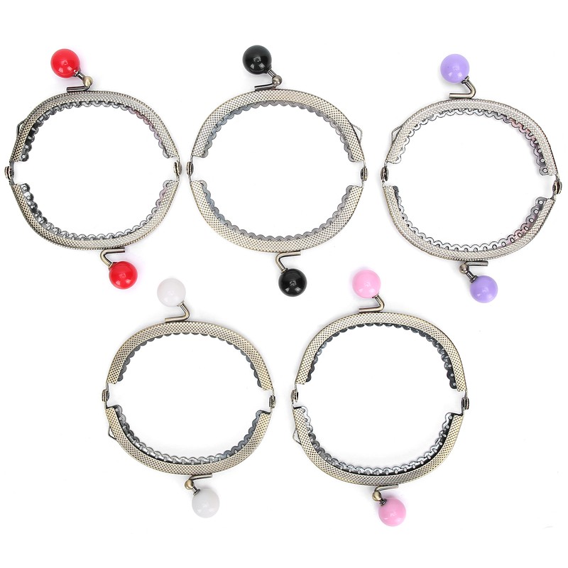 8.5cm Semicircle Embossing Kiss Lock Frame Lock Clip for Purse