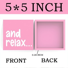 Pink Bathroom Decor, Girls Bathroom Decor, Clean Girl Room Decor, Teen Girl Bathroom Decor, Girly Preppy Wooden Box Decor Sign for Home Farmhouse Office Living Room Table Shelf Tiered Desk