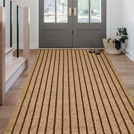 Morefany Outdoor/Indoor 4ft x 20ft Runner Rug, Hallway Custom Sizes Non-Slip Rubber Backing Area Runner Rugs Waterproof Carpet Rugs for Kitchen Entryway Balcony Garage Stair Laundry