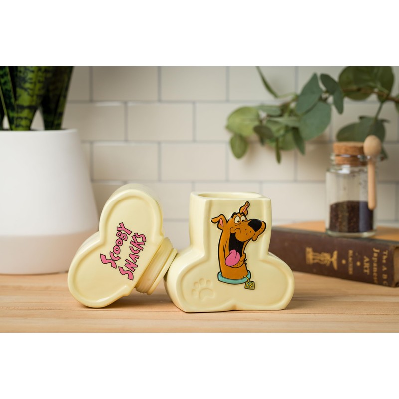 Silver Buffalo Scooby-Doo Scooby Snacks Sculpted Ceramic Snack Jar, 4.85”