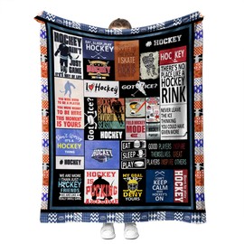 Hockey Blanket Soft Cozy Hockey Mom Blanket Hockey Bedding Fleece Throw Blanket Hockey Gifts for Women Mom Christmas Hockey Gifts for Coach 50'' x 60'' (Hockey Mom)