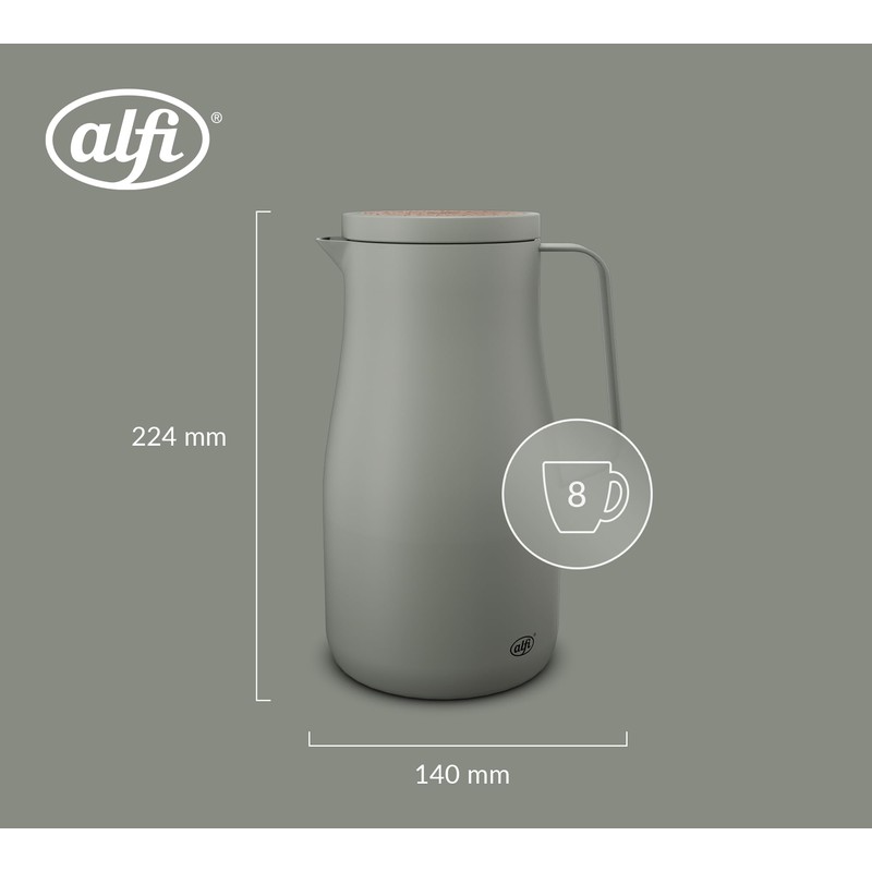 alfi STUDIO TEA Matcha Green Insulated Flask, 1.0 L, Double-Walled