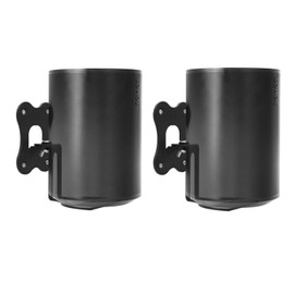 EUGOOCX (2 Pack) Speaker Wall Mounts for Sonos Era 100, Wireless Speaker Metal Wallmount Holder Adjustable Home Audio Accessories(Black)