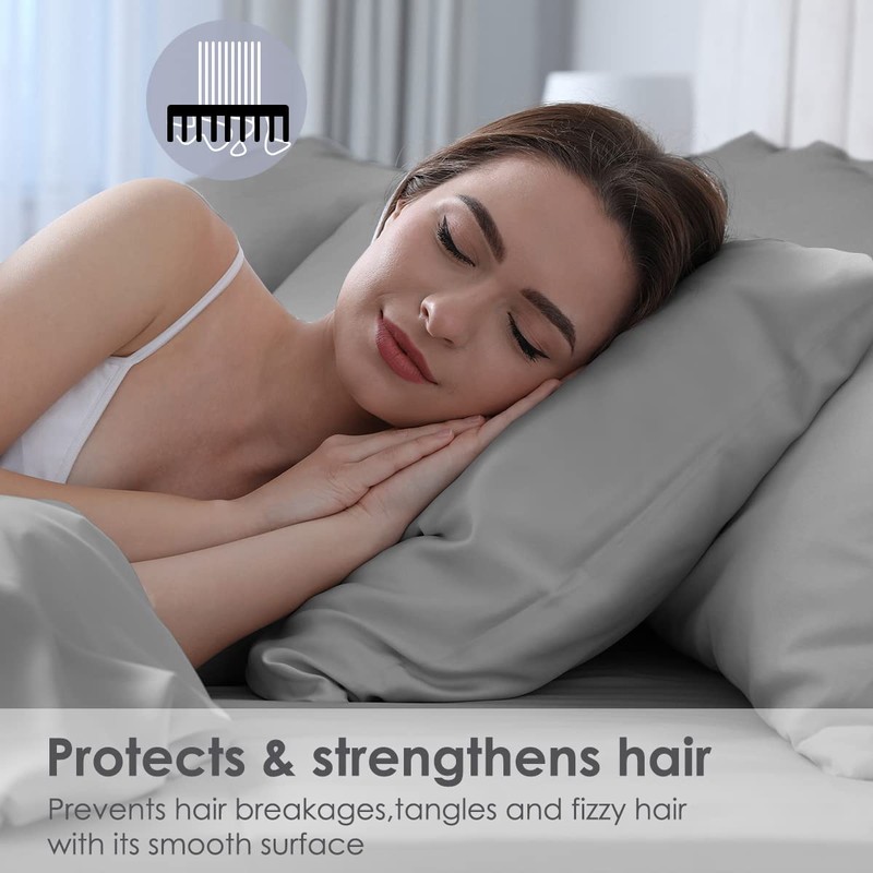 LINENOVA 100% Bamboo Pillowcase King Size Set of 2 -