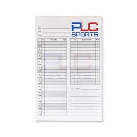 PLC Sports Baseball Softball Lineup Cards | 4 Part Carbon Copy | 5.5" x 8.5" | Game Notes Section with 12 Batter Order | Pack of 60