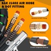 XaXmTee 12FT Semi Truck Air Lines Kit 3IN1 Trailer Cord