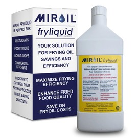 1 Liter Bottle FryLiquid by MirOil, Antioxidant for Frying, Removes Unhealthy Fat, Prevents Breakdown, Vitamin Therapy, Extend Deep Fryer Oil Life for Donut Shop, Restaurant, Food Truck & Food Service
