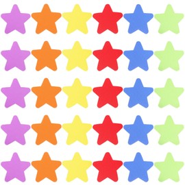 Baluue 30pcs Star Carpet Markers, Colorful Floor Spots Star Carpet Mark, Carpet Markers Dots Exercise for Teacher Supplies Elementary Kindergarten Preschool Classroom Decor