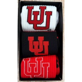 Strideline Crew Socks 3 Pack U of U (University of Utah) M/L M 8-12 W 9.5-13.5