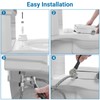 Homfan Non-Electric Round Bidet Toilet Seat with Self-Cleaning Dual Nozzles,
