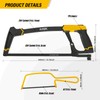 KATA High-Tension Hacksaw Frame Set, 12" Hacksaw, 6" Mini Hack