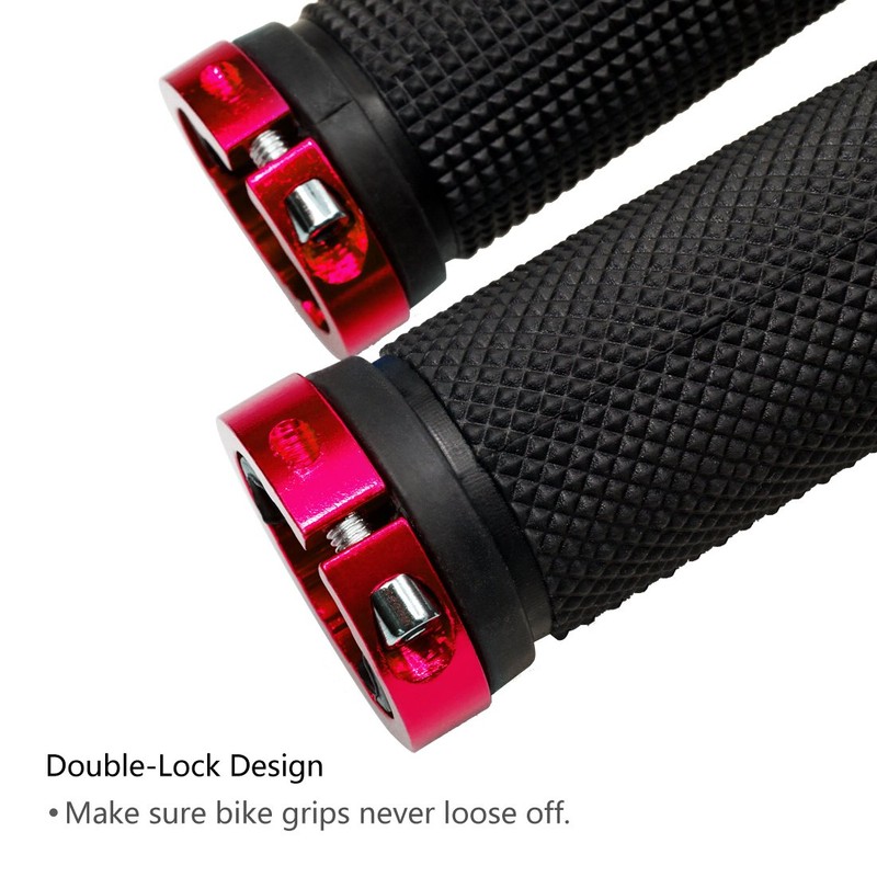 LYCAON Bike Handlebar Grips Non-Slip-Rubber Adjustable Bicycle Handle Grip with