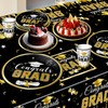 Graduation Party Decorations Class of 2025, Disposable Grad Tableware Kit,