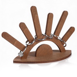 Thinp Ring Display Stand, Wooden Ring Holder Creative Jewelry Stand for Rings Organizer Storage and Selling Women Birthday Engagement Wedding Gifts