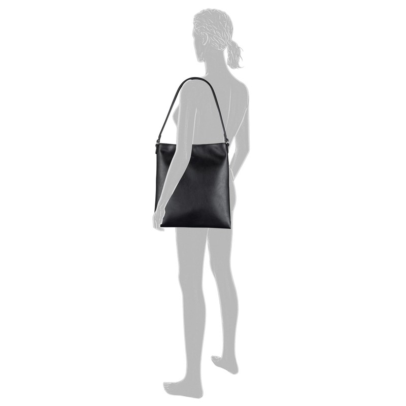 TOM TAILOR Ladies Poppy Black Shoulder Bag, black, M