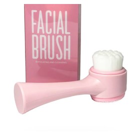 Facial Cleansing Brush, Exfoliating Silicone Bristles, Pink