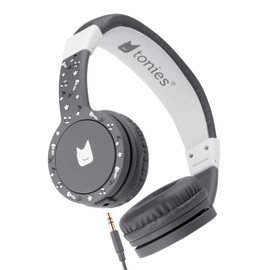 Tonies Foldable Wired Headphones for Kids - Comfortably Designed to fit On-Ear - Works with Toniebox and All 3.5mm Devices - Gray