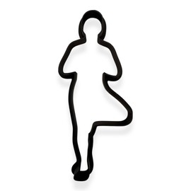 Tree Pose Cookie Cutter with Easy to Push Design (4 inches)