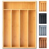 Silverware Organizer, 10 Inch Utensil Organizer Kitchen Drawer Organizer Bamboo