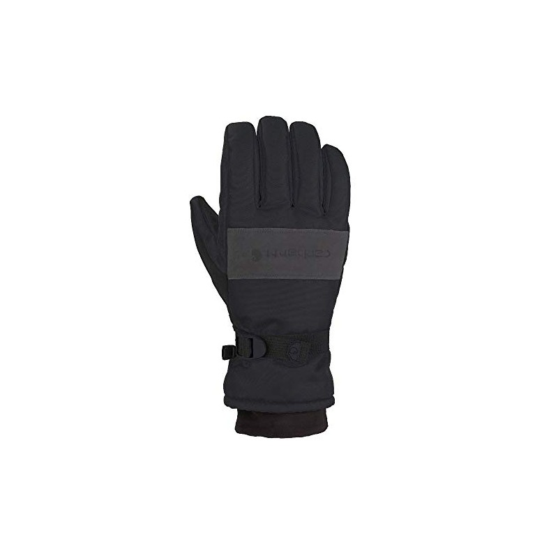 Carhartt Men's W.P. Waterproof Insulated Glove, Black/Grey, Large (Pack of