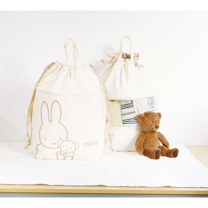 Tees Factory MF-5545124BR Miffy Big Drawstring Storage, Blue Green, H20.3