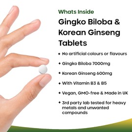 New Leaf Products Ginkgo Biloba, Korean Ginseng Tablets