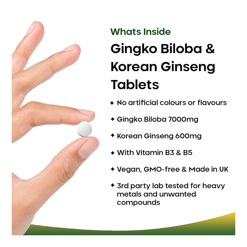 New Leaf Products Ginkgo Biloba, Korean Ginseng Tablets